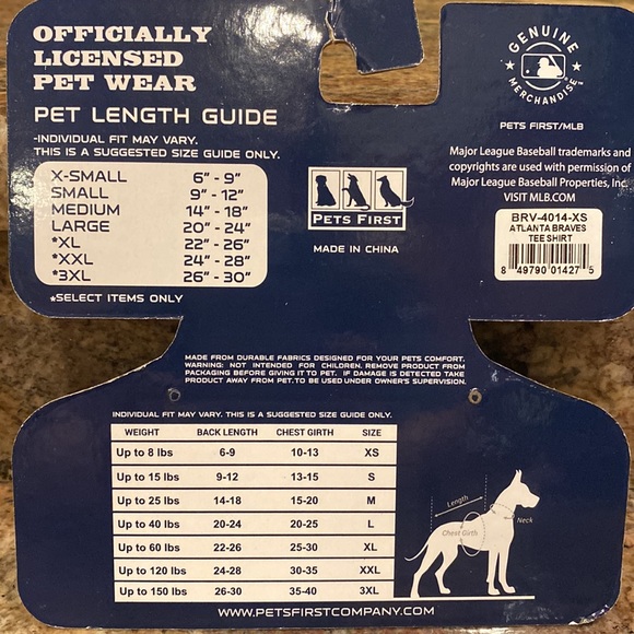 Pets First “Atlanta Braves” Baseball, unisex trendy pet design clothing 🐾NWT🐾 - Picture 8 of 16